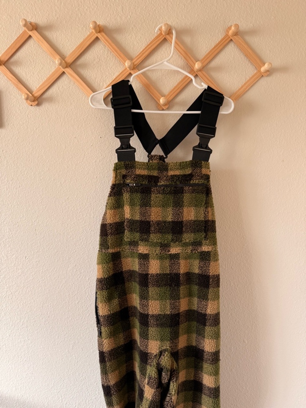 Stoic Plaid Fleece Overalls